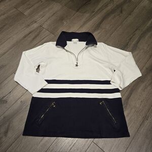 Vintage 90s Tara Vanessa Nautical 1/4 Zip Pullover